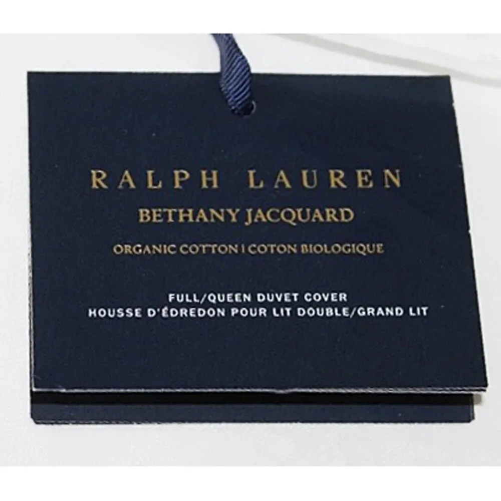 NEW $500 Ralph Lauren Bethany Jacquard Duvet Cover! Full / Queen Creme Floral